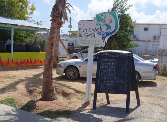 parking at fish shack and grill 