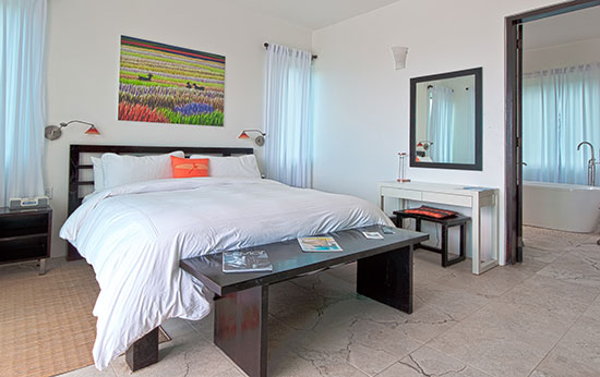 bedrom in anguilla tequila sunrise villa