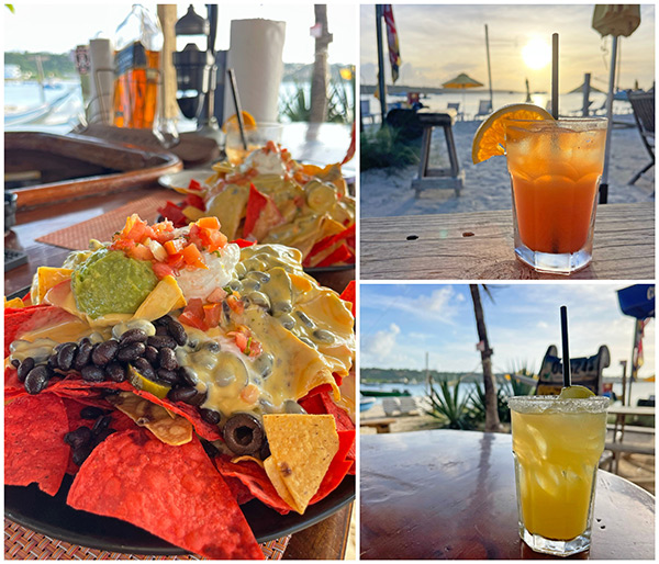 Cheesy Nachos & Rum Punch at Elvis's Anguilla