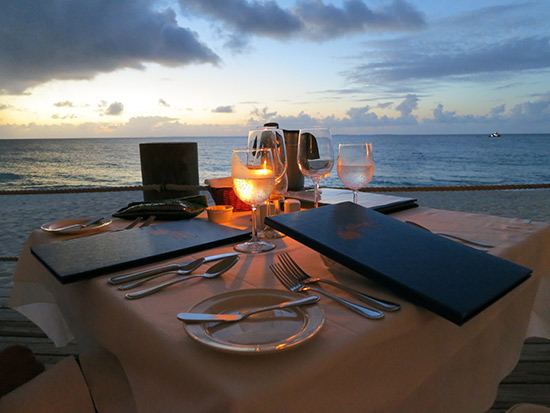 beach side and candle lit dinners in anguilla