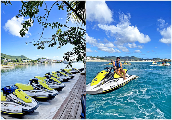 Jet-ski at Maho Beach