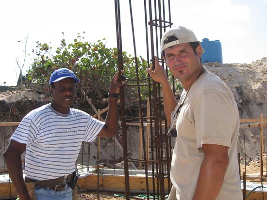 Anguilla builders Jim and Mike