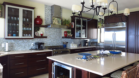 the kitchen at sunset beach house