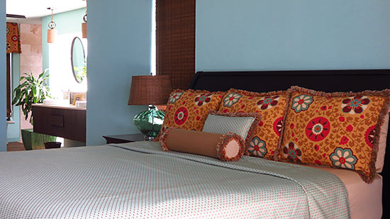 bedroom inside sunset beach house