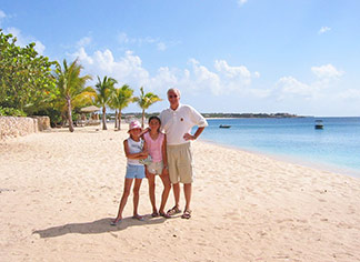 meads bay anguilla with dad in 2002