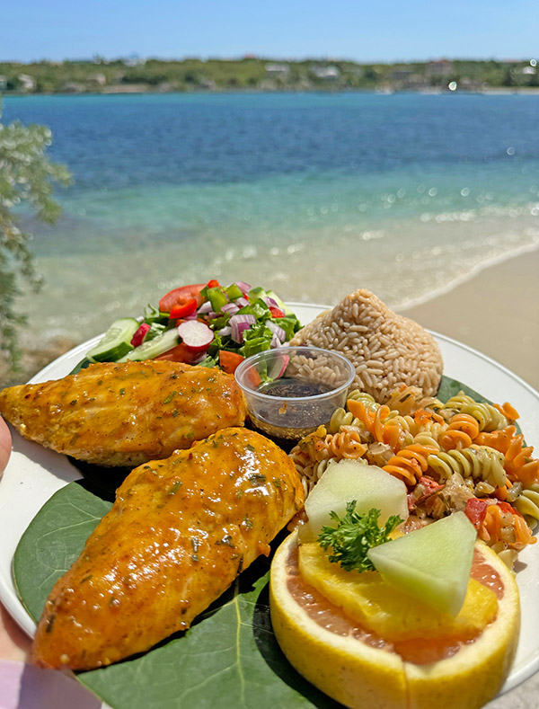 chicken breast at scilly cay anguilla