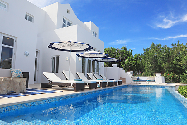 Pool Terrace at Sky Villa, Long Bay Villas