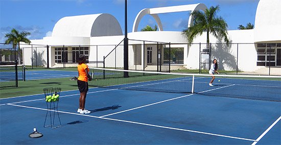 on the tennis court anguilla tennis academy