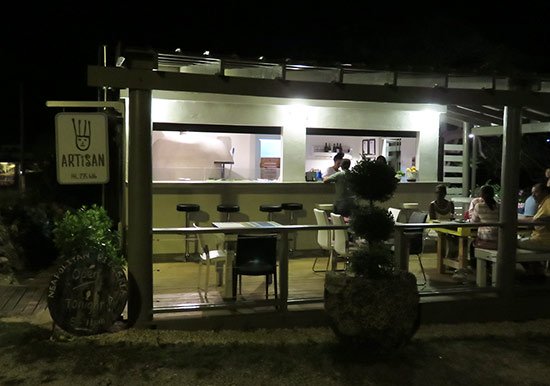 outside of artisan pizza restaurant in anguilla