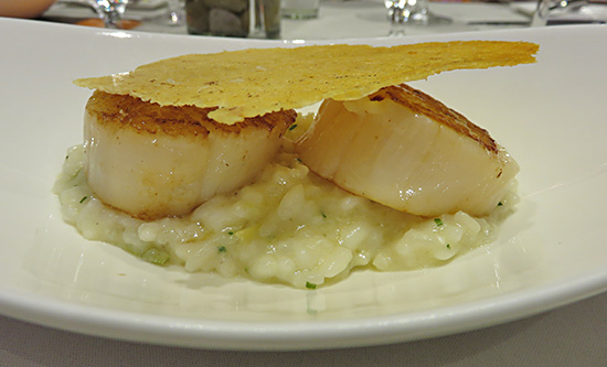 rissoto with scallops at epicurea