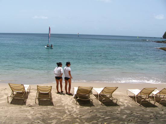 St. Lucia resorts Cap Maison beach